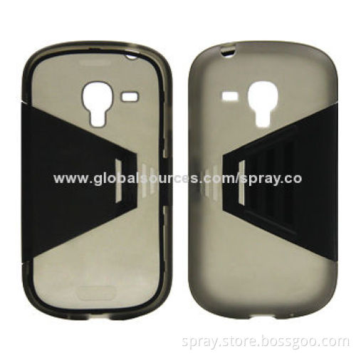 TPU case for Samsung galaxy S3 mini, folio style with full clear front window